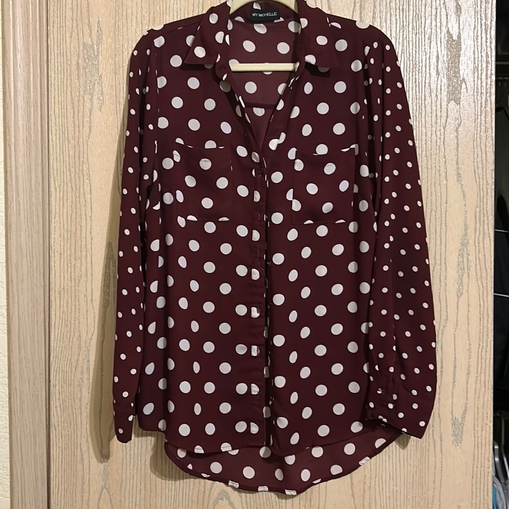 Polka dot blouse